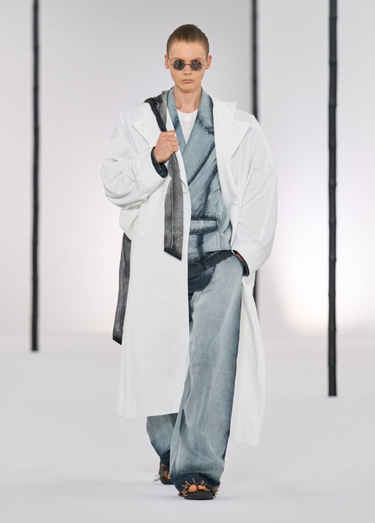 IM MEN Spring/Summer 2027 look with bamboo shadow-inspired movement