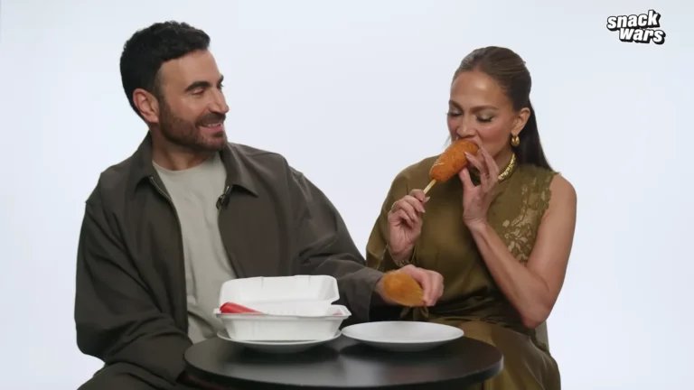 Jennifer Lopez & Brett Goldstein Eat Twinkies, Hot Dogs, Hot Cheetos & Much More For Snack Wars