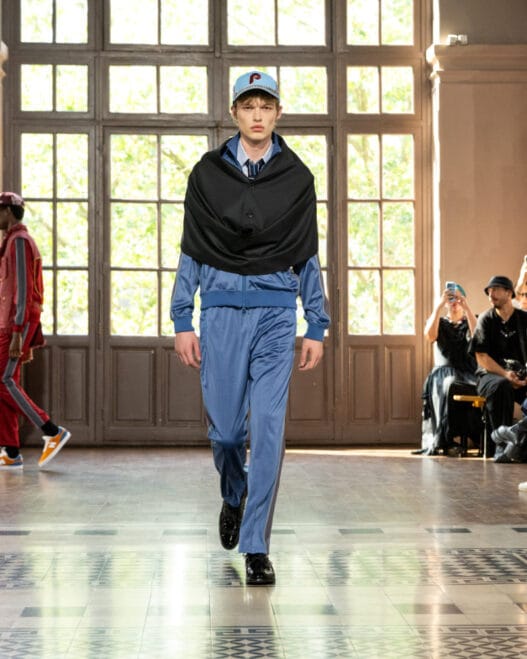 Junya Watanabe MAN Spring Summer 2027 BLING BLING BLING runway look from Paris Fashion Week