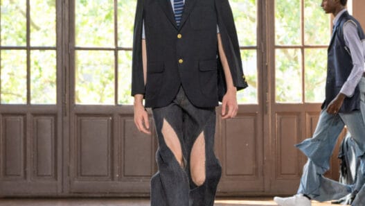 Junya Watanabe MAN Spring Summer 2027 BLING BLING BLING menswear look from Paris Fashion Week
