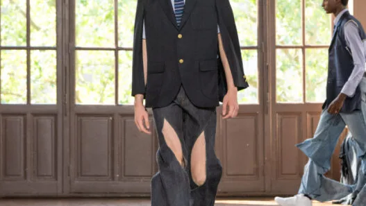Junya Watanabe MAN Spring Summer 2027 BLING BLING BLING menswear look from Paris Fashion Week