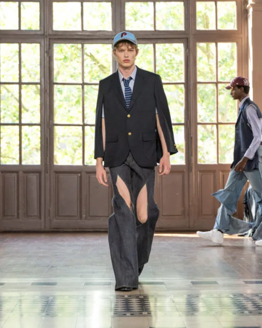 Junya Watanabe MAN Spring Summer 2027 BLING BLING BLING menswear look from Paris Fashion Week