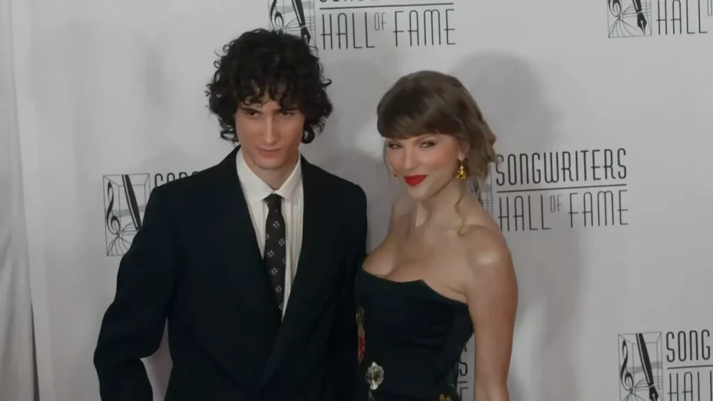 Taylor Swift arriving on the red carpet for the 2026 Songwriters Hall of Fame Induction and Awards Gala in New York City