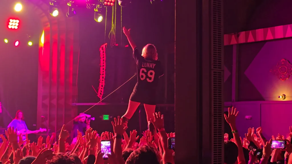 Lambrini Girls performing during their Los Angeles show