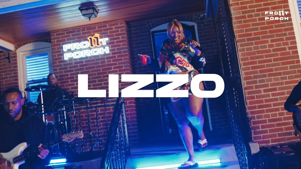 Lizzo performing on Noochie’s Live From The Front Porch with UCB
