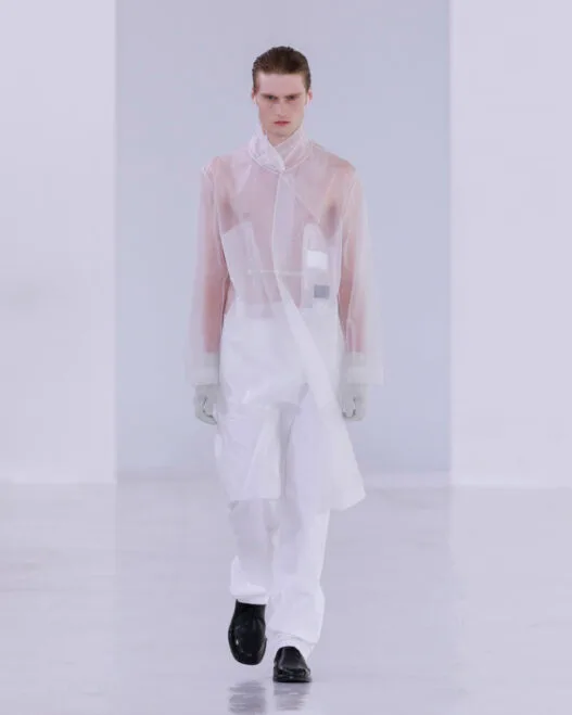 POST ARCHIVE FACTION PAF Spring Summer 2027 technical menswear look from Paris Fashion Week