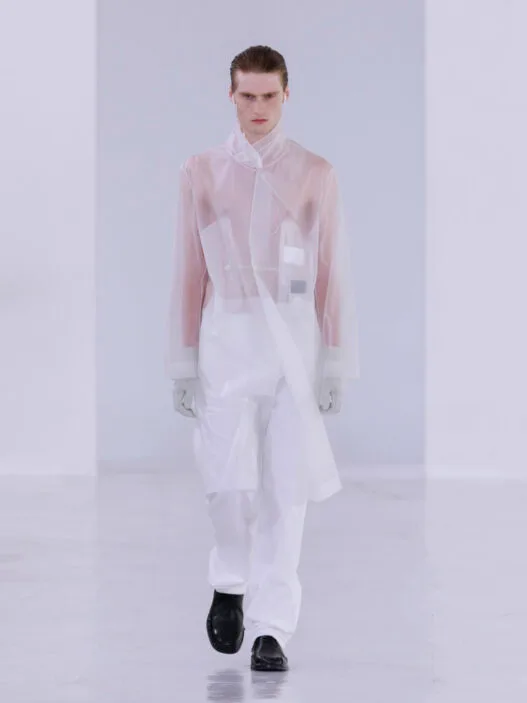 POST ARCHIVE FACTION PAF Spring Summer 2027 technical menswear look from Paris Fashion Week