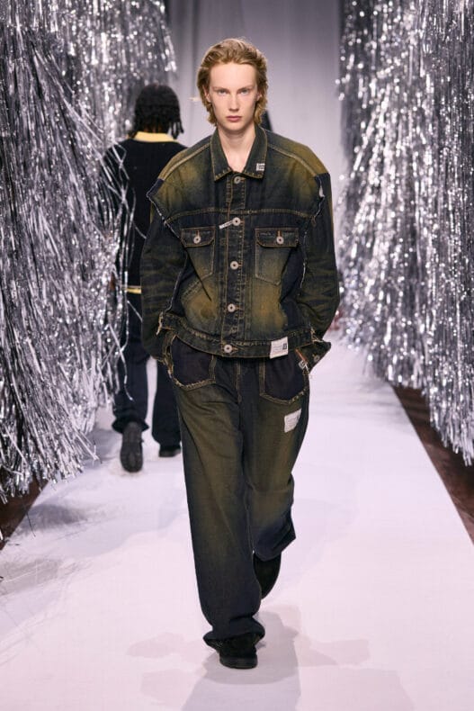 Maison Mihara Yasuhiro Spring/Summer 2027 look with relaxed layered menswear styling