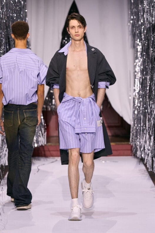 Maison Mihara Yasuhiro Spring/Summer 2027 runway look with layered summer styling