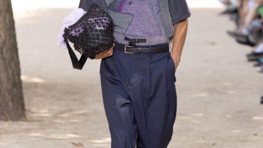 Maison Kitsuné Spring Summer 2027 Urban Glide menswear look from Paris Fashion Week