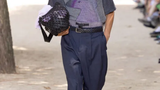 Maison Kitsuné Spring Summer 2027 Urban Glide menswear look from Paris Fashion Week