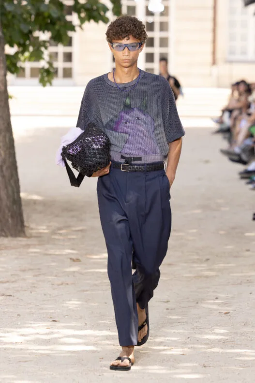 Maison Kitsuné Spring Summer 2027 Urban Glide menswear look from Paris Fashion Week