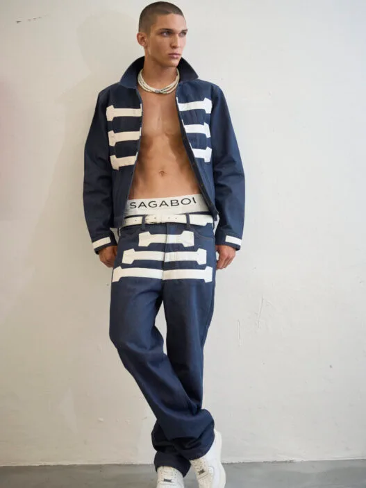 Sagaboi Spring/Summer 2027 JAMMIN runway look at Milan Fashion Week.