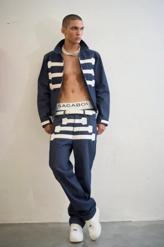 Sagaboi Spring/Summer 2027 JAMMIN runway look at Milan Fashion Week.