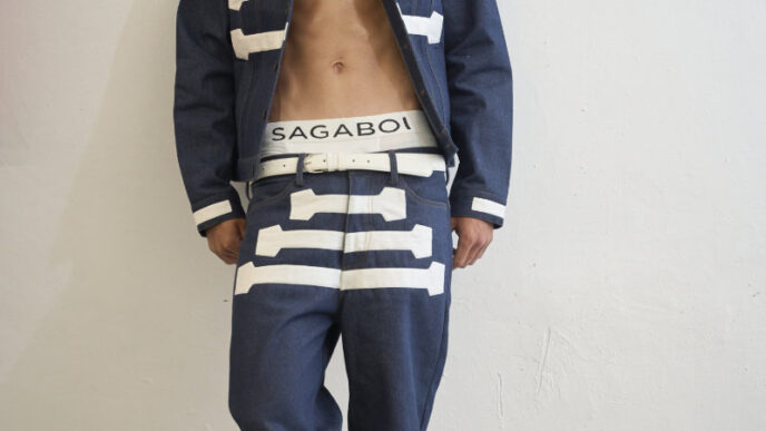 Sagaboi Spring/Summer 2027 JAMMIN runway look at Milan Fashion Week.