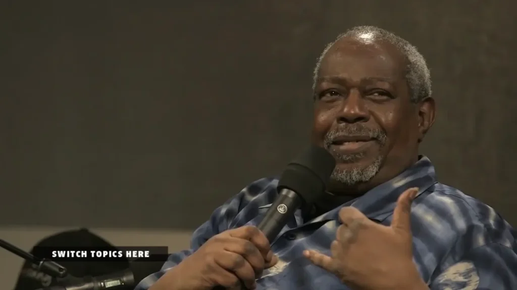 Patrick Adams speaking during his Red Bull Music Academy interview.