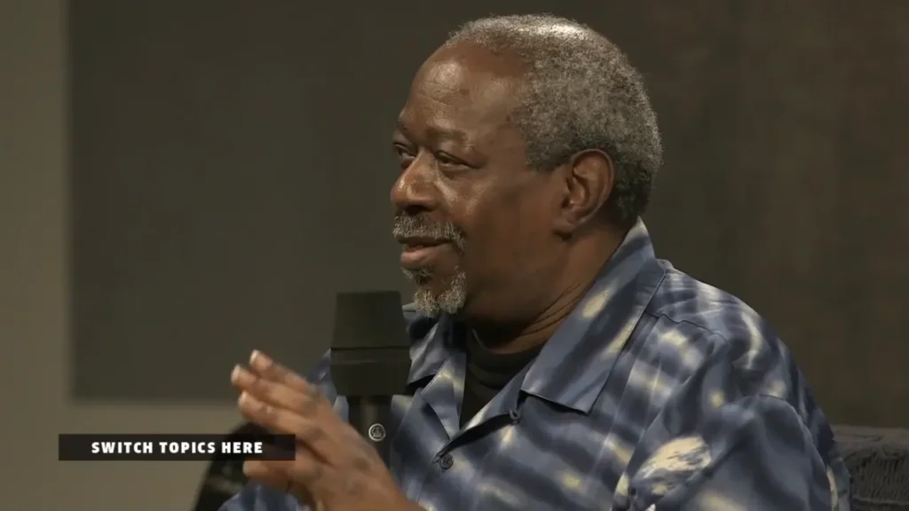 Patrick Adams in conversation during the Red Bull Music Academy interview.