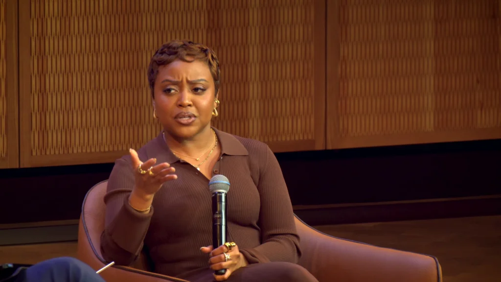 Michelle Obama and Craig Robinson welcome Quinta Brunson to IMO Live.