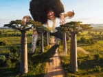 Rapsody in the “God Gotta Afro” music video featuring Karabo Ya Morena.