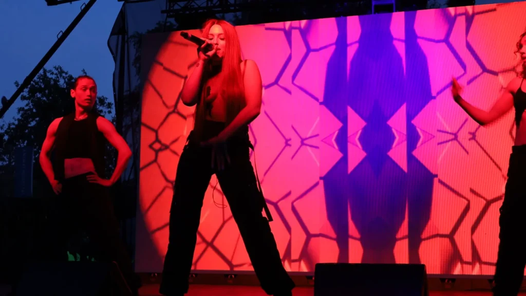 Rêve performing during her WeHo Pride Festival set in West Hollywood