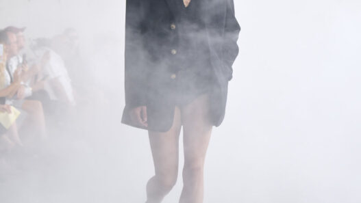 Saint Laurent Men’s Summer 2027 runway look by Anthony Vaccarello at Paris Fashion Week.