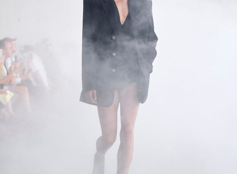 Saint Laurent Men’s Summer 2027 runway look by Anthony Vaccarello at Paris Fashion Week.