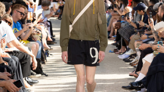 Song For The Mute Spring/Summer 2027 Summer Blues look featuring layered menswear styling