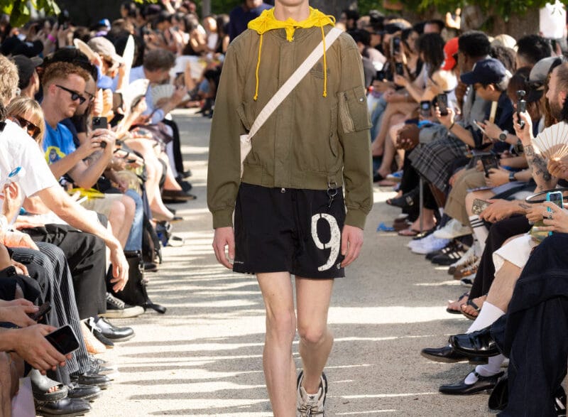 Song For The Mute Spring/Summer 2027 Summer Blues look featuring layered menswear styling