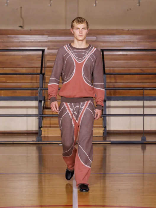 Saul Nash Spring/Summer 2027 STANCE runway look in Milan.