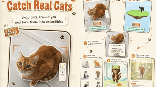 CatchCat app turning a real-life cat into an AI collectible game card