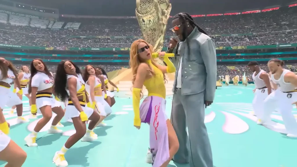 Shakira performing Dai Dai during the FIFA World Cup 2026 opening ceremony