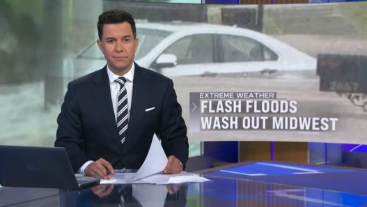 Tom Llamas reporting on U.S. retaliatory strikes during the June 9 edition of NBC Nightly News