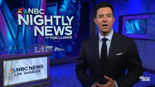 Tom Llamas anchoring the June 10 edition of NBC Nightly News