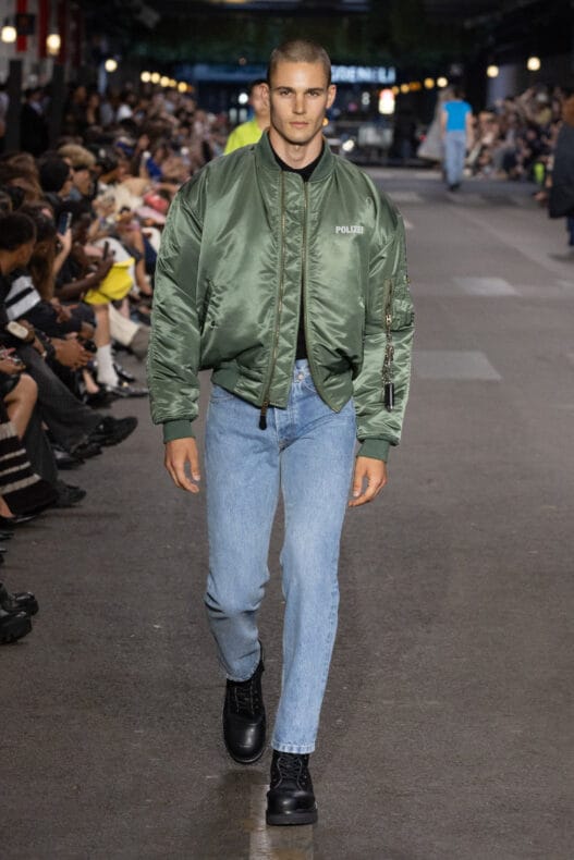VETEMENTS Spring Summer 2027 runway look during Paris Fashion Week