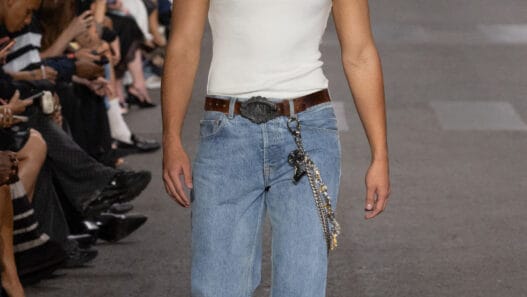 Jayden Federline Spears walking the VETEMENTS Spring Summer 2027 runway in Paris