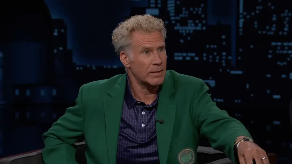 Will Ferrell reacting during his Jimmy Kimmel Live interview