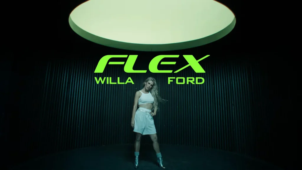 Willa Ford performing during a scene from the Scott King-directed Flex music video