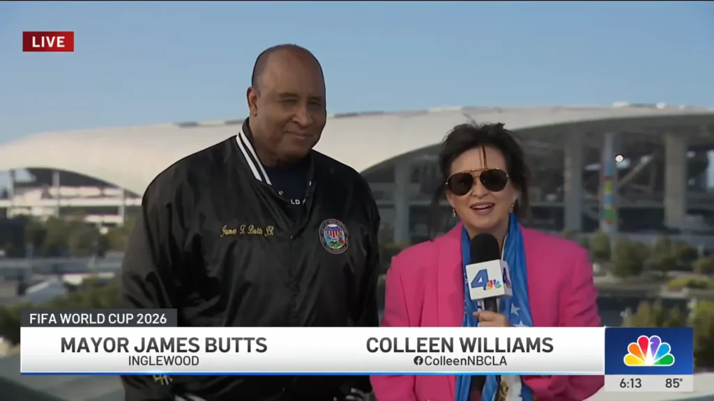 NBC Los Angeles reports on public transit service for World Cup matches and watch parties