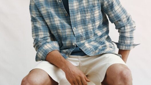 Valentin Humbroich modeling ARKET Summer 2026 shirting in a relaxed seasonal look.