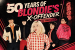 Blondie’s 1976 lineup in a punk-inspired 50th anniversary graphic for “X Offender,” celebrating the band’s debut single with vintage New York rock club styling.