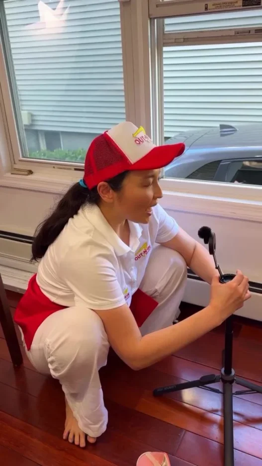 Grace Lewis of Crazy Korean Cooking recreates an In-N-Out style drive-thru experience at home for her parents in New Jersey.