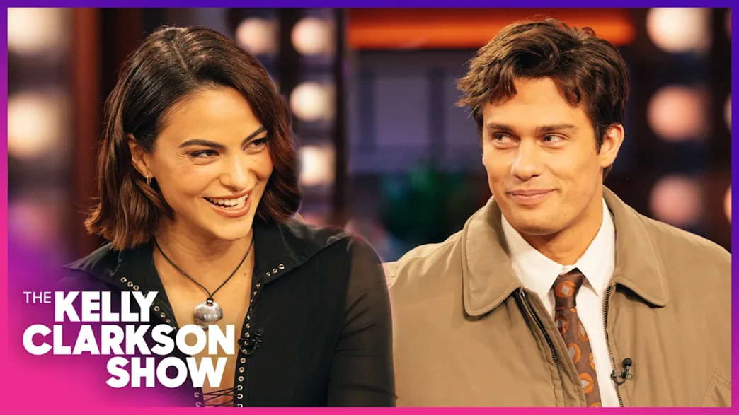 Nicholas Galitzine and Camila Mendes discussing Masters of the Universe on The Kelly Clarkson Show