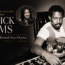 Editorial header image for a Patrick Adams tribute story featuring Patrick Adams at a studio mixing console and a circular inset portrait of Christine Wiltshire with the title Christine Wiltshire Remembers Patrick Adams.