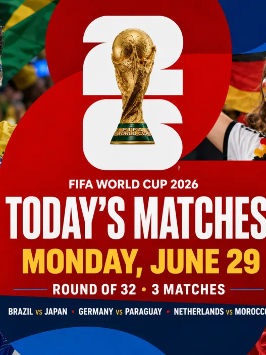FIFA World Cup 2026 today’s match graphic for Sunday, June 28 featuring South Africa vs Canada in the Round of 32