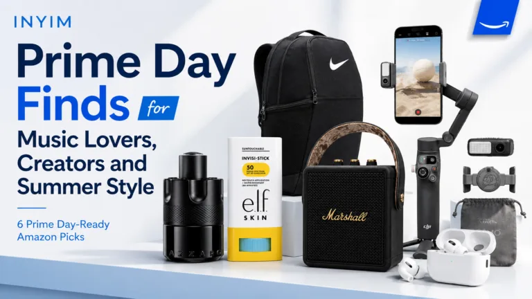 Prime Day finds for music lovers, creators, and summer style, with six Amazon picks shown