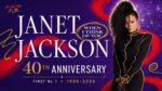 Janet Jackson in a colorful “When I Think of You” 40th anniversary tribute image