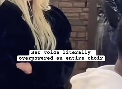 Christina Aguilera rehearses Beautiful with a choir and orchestra at the Hollywood Bowl.