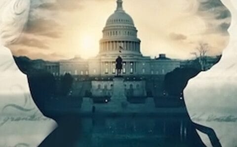 The American Experiment Netflix documentary series key art about America's founding and democracy.