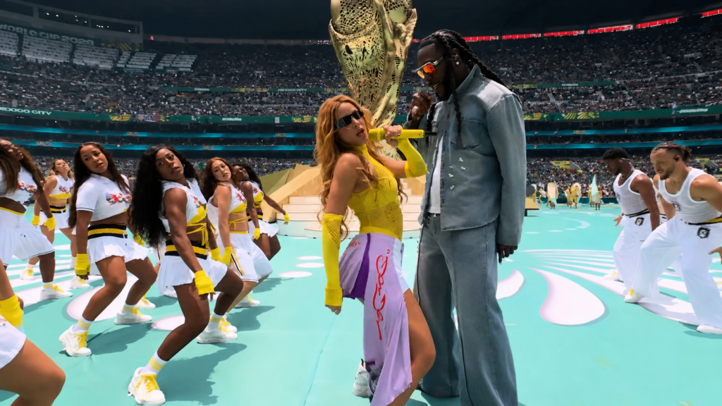 Shakira and Burna Boy perform Dai Dai with dancers at the FIFA World Cup 2026 opening ceremony in Mexico City