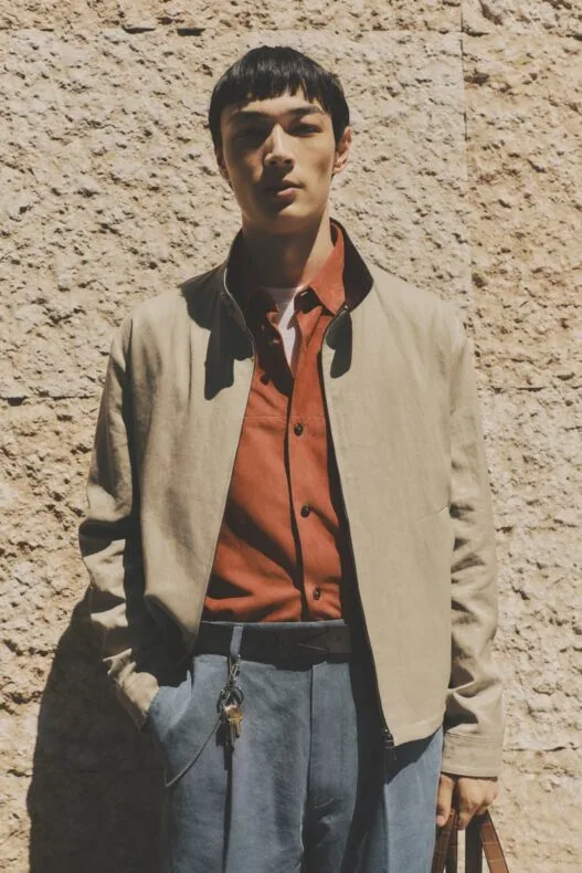 Tod’s Spring/Summer 2027 menswear look from The Italian Wardrobe collection.